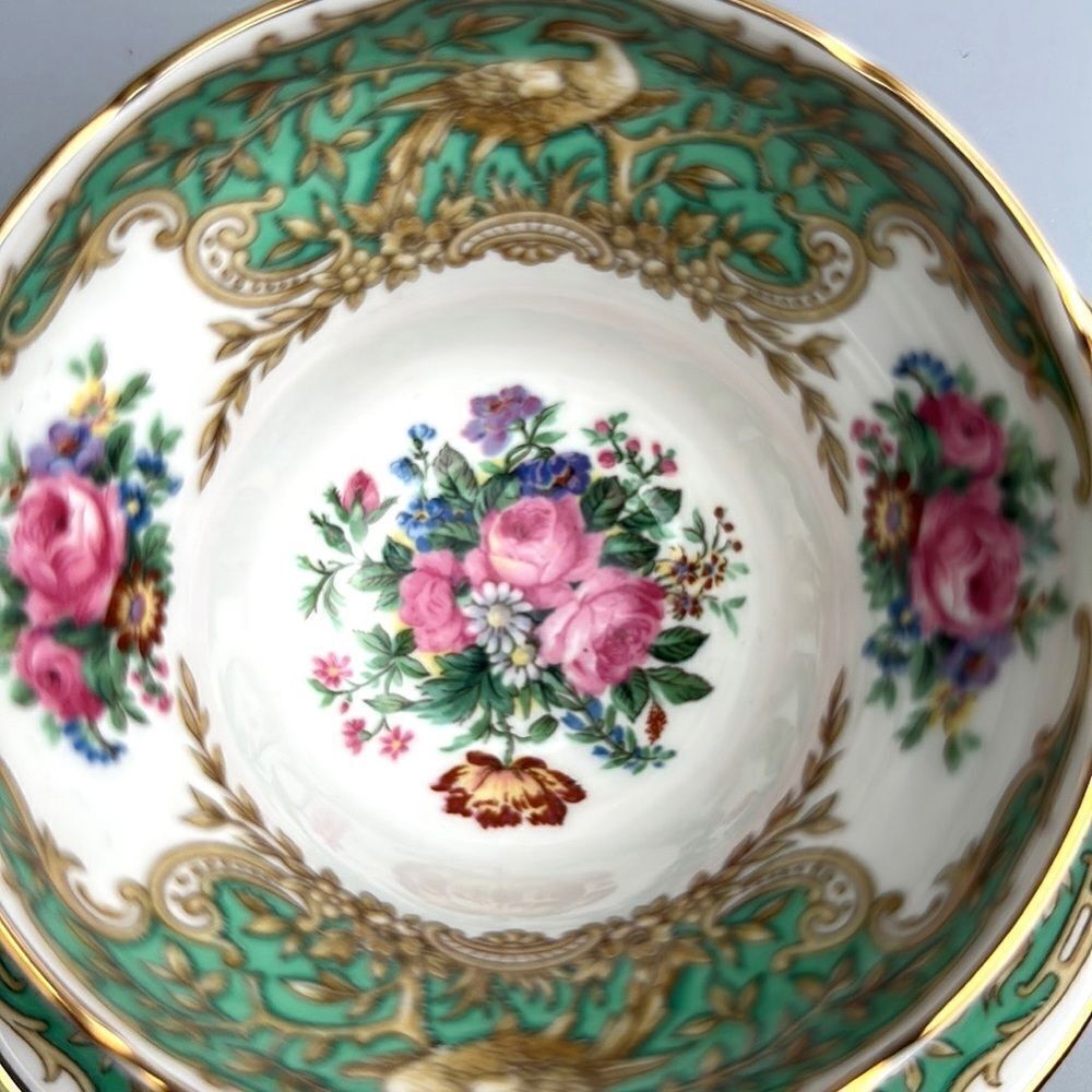 Vintage Coalport "MONTROSE Green" Tea Cup with Saucer Porcelain England - Picture 4 of 14